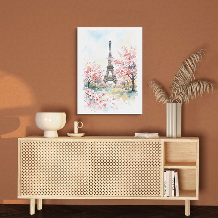 Eiffel Spring Blossoms - Luxury Wall Art
