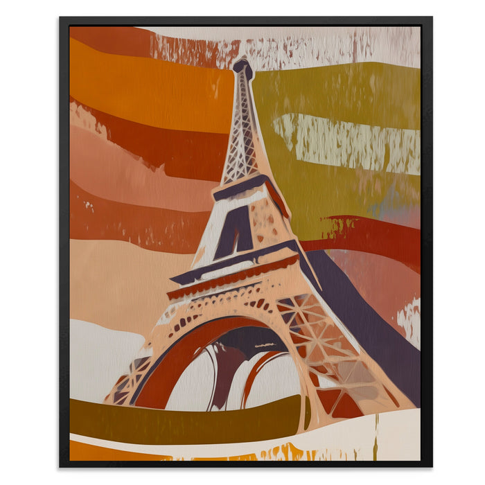 Eiffel Tower Sepia canvas wall art, room view