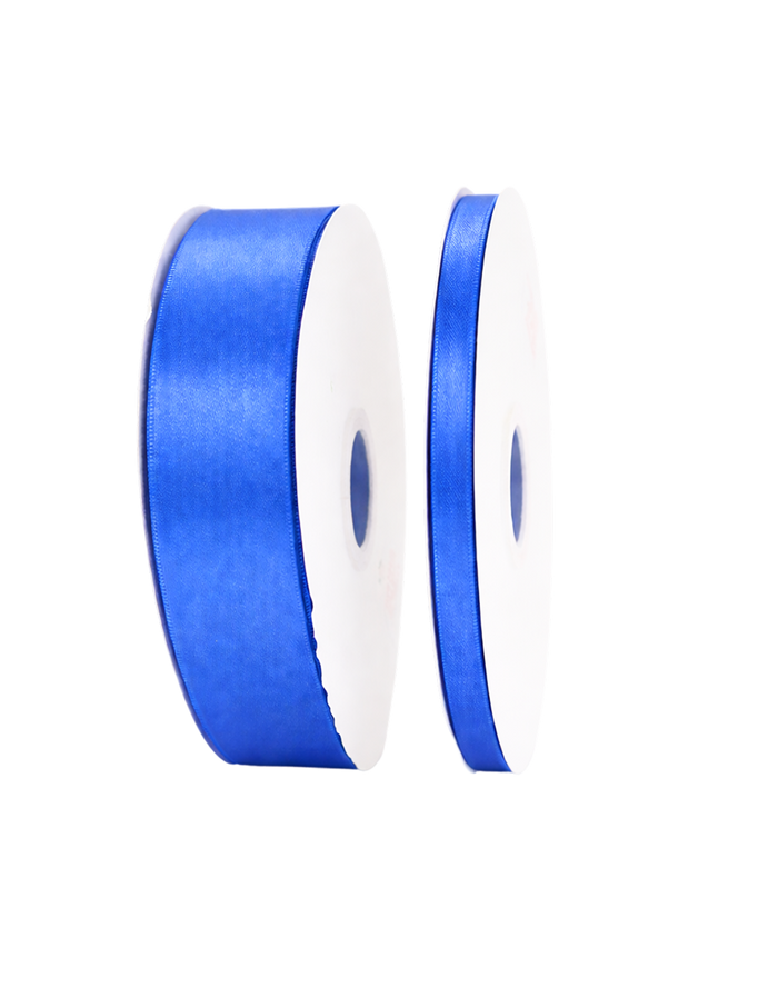 Electric Blue Double Faced Satin Ribbon - 100 Yards 0.5"