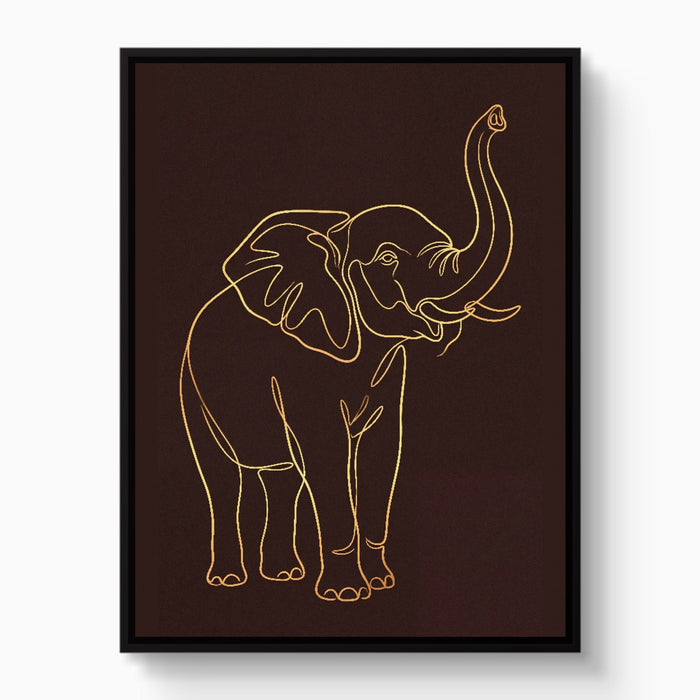 Elephant's Warm Upward Reach - Luxury Wall Art