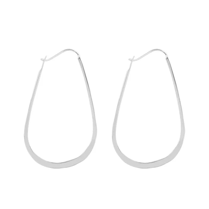 Elongated Hoop Earrings