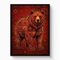 Ember Bear — ember bear white studio framed black