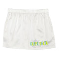 Embroidered Satin Shorts- Kappa Delta
