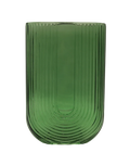 Emerald Fluted U-Shaped Vase