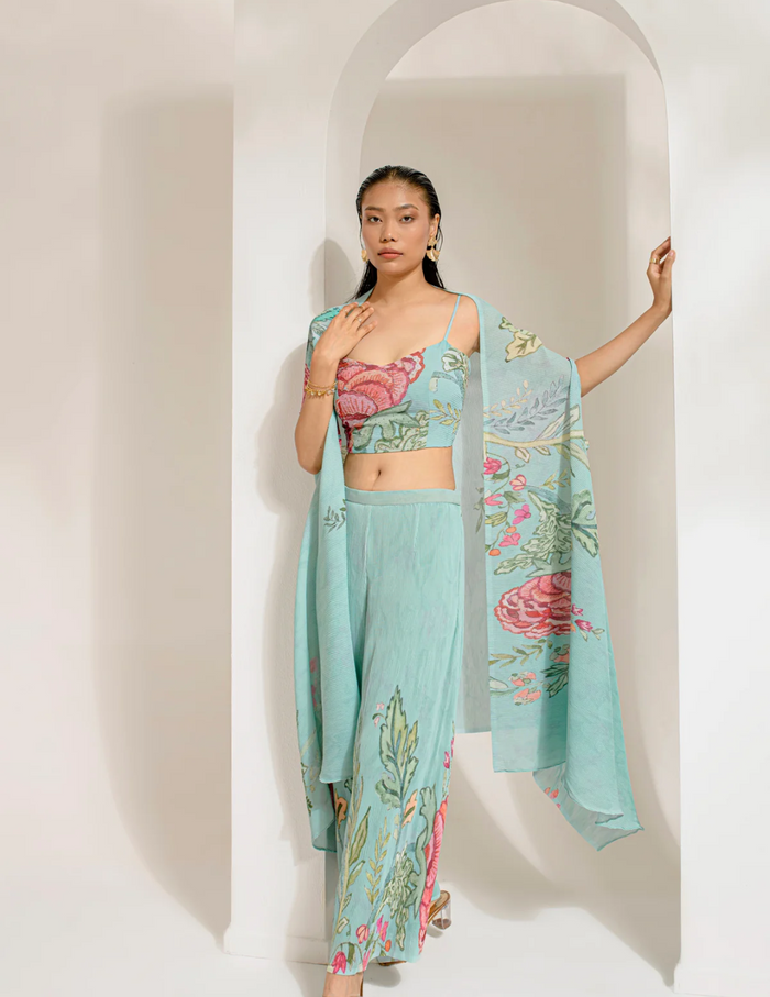 Emerald Green Cape Set