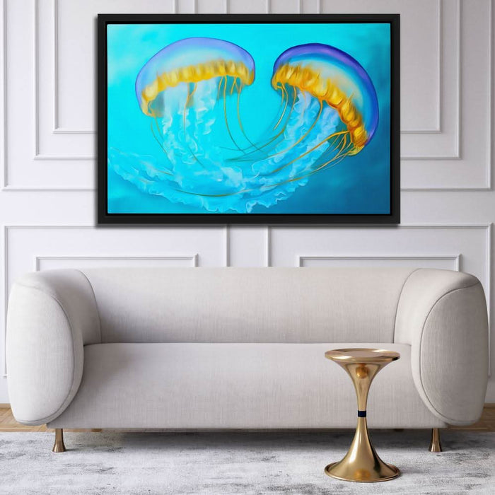 Entangled Jellyfish - Blue Wall Art for Lounge