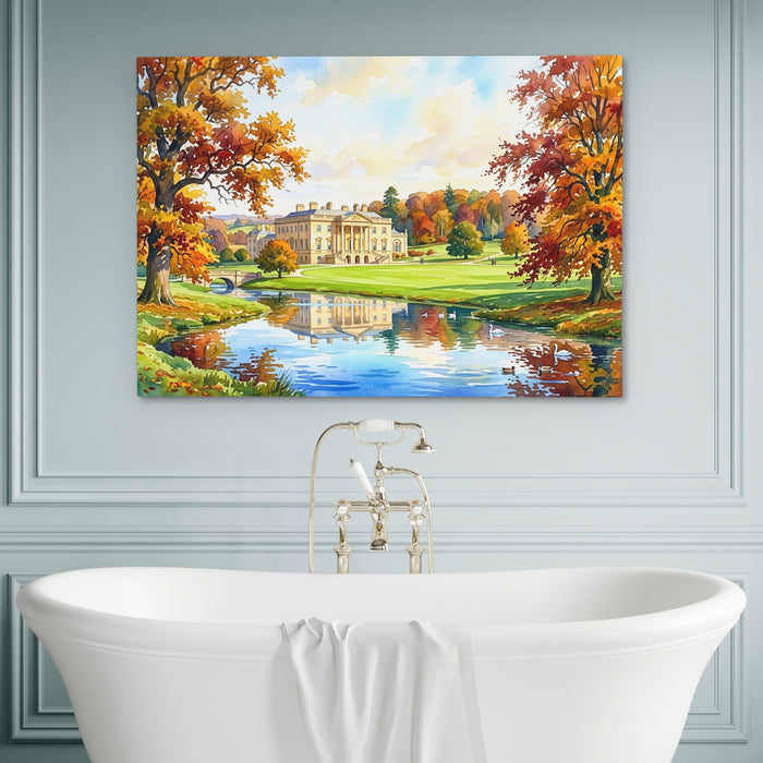 Estate Golden Landscape canvas wall art, room view