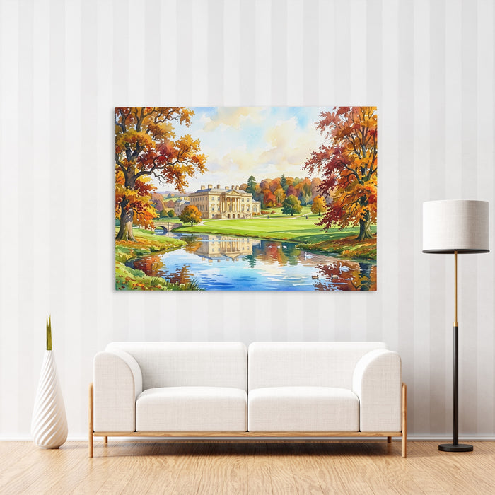 Estate Golden Landscape canvas wall art, room view