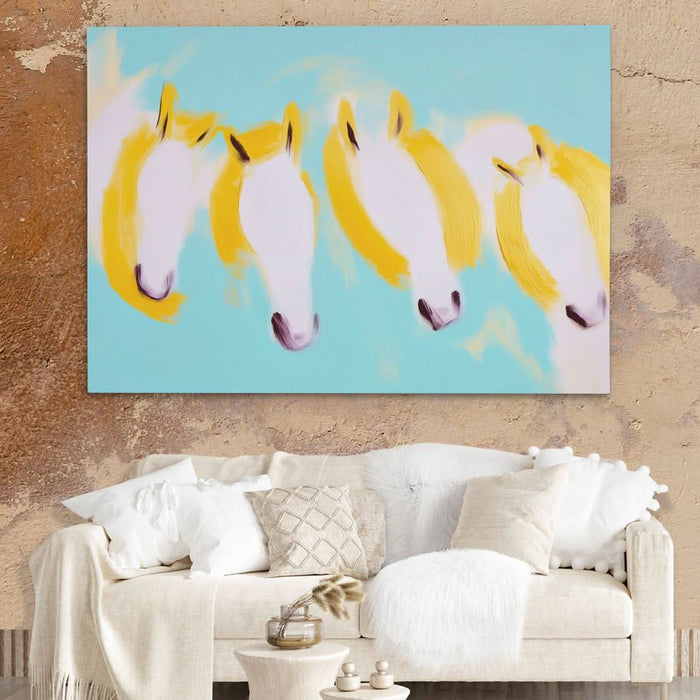 Ethereal Stampede - Large Minimalist Canvas Print