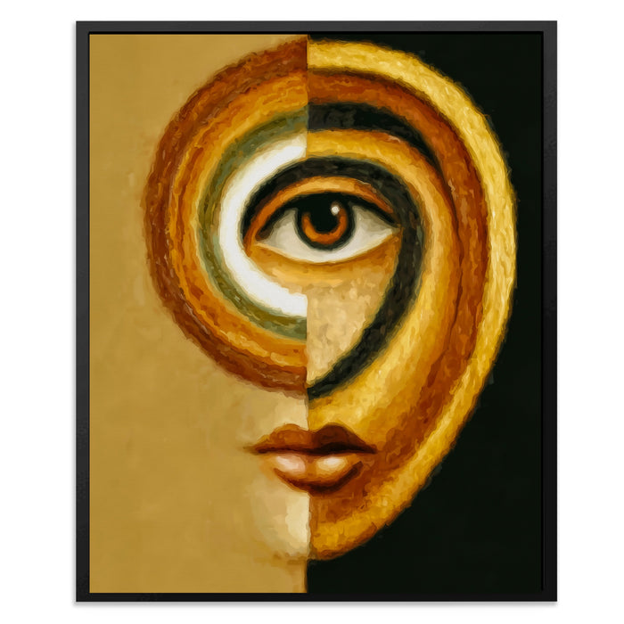 Eye Bauhaus Curves canvas wall art, room view