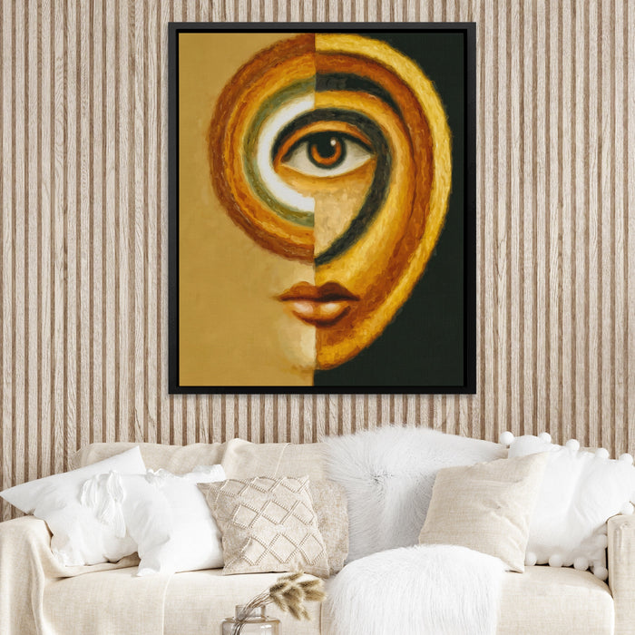 Eye Bauhaus Curves canvas wall art, room view
