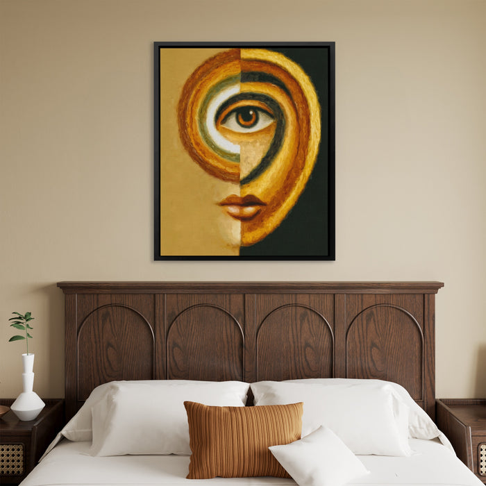 Eye Bauhaus Curves canvas wall art, room view