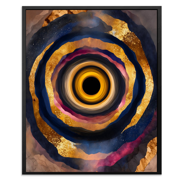 Eye Golden Rings canvas wall art, room view