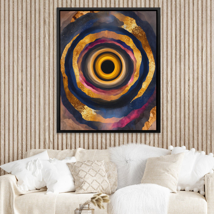 Eye Golden Rings canvas wall art, room view