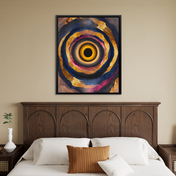 Eye Golden Rings canvas wall art, room view