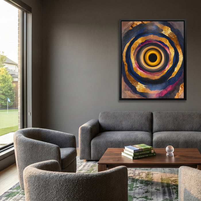 Eye Golden Rings canvas wall art, room view