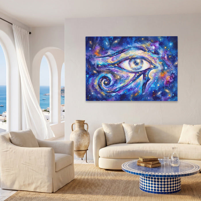Eye Of Horus Starry canvas wall art, room view