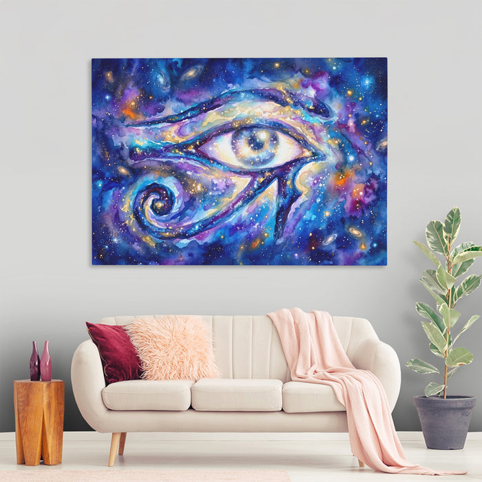 Eye Of Horus Starry canvas wall art, room view