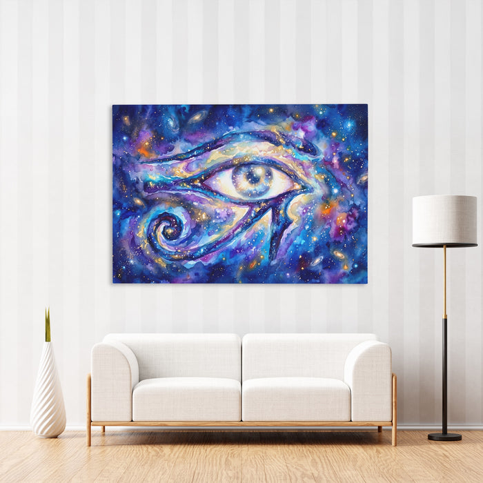 Eye Of Horus Starry canvas wall art, room view