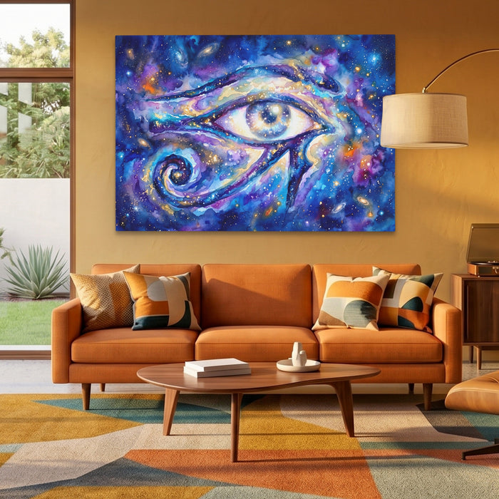 Eye Of Horus Starry canvas wall art, room view