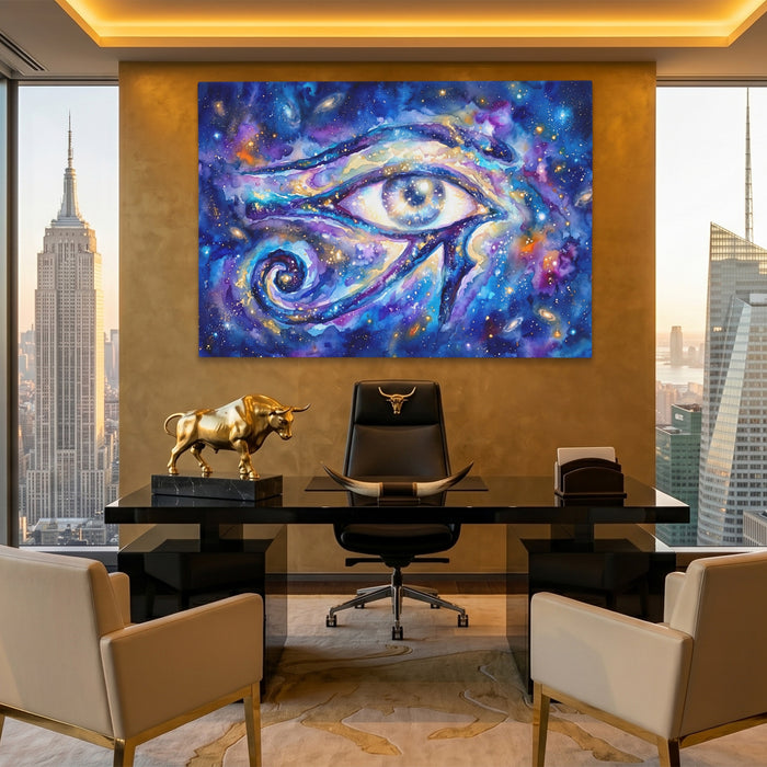 Eye Of Horus Starry canvas wall art, room view