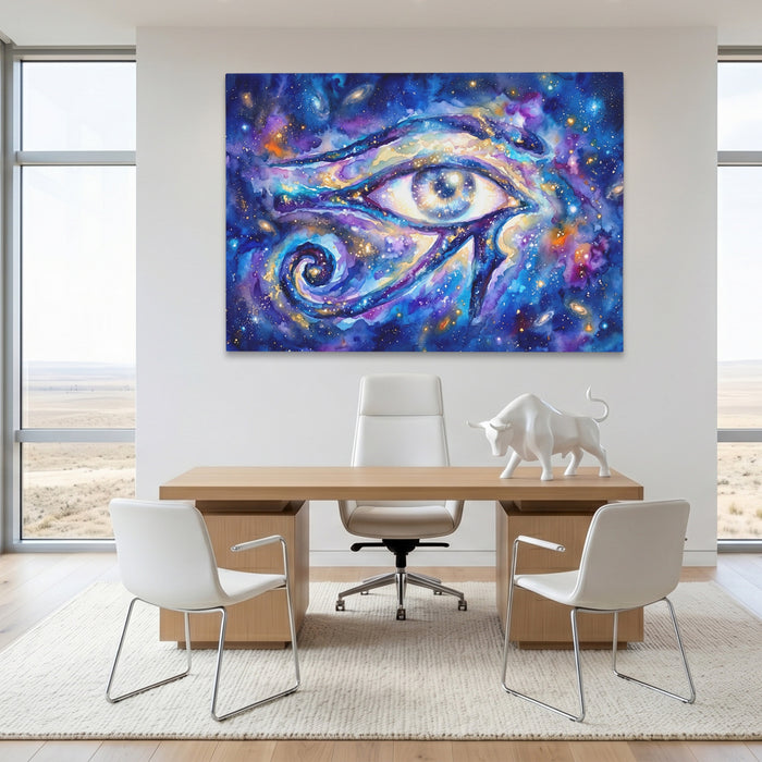 Eye Of Horus Starry canvas wall art, room view