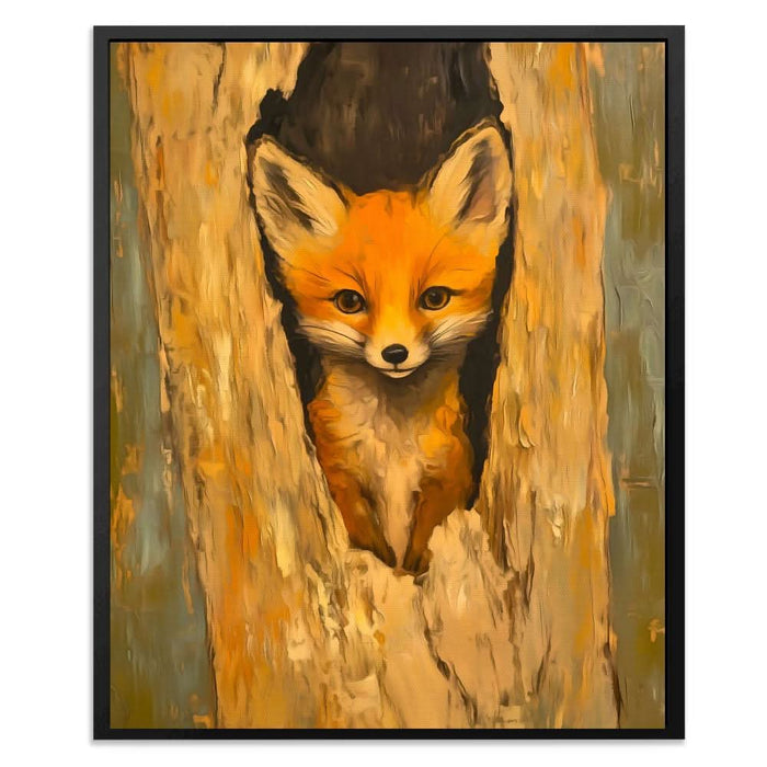 Eyes of Mischief - Earth Tones Fox Canvas Print