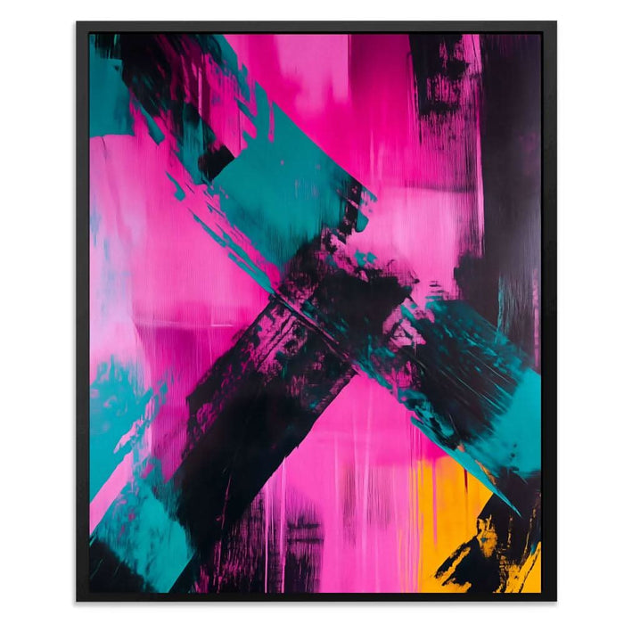 Faded Cross - Colorful Canvas Print