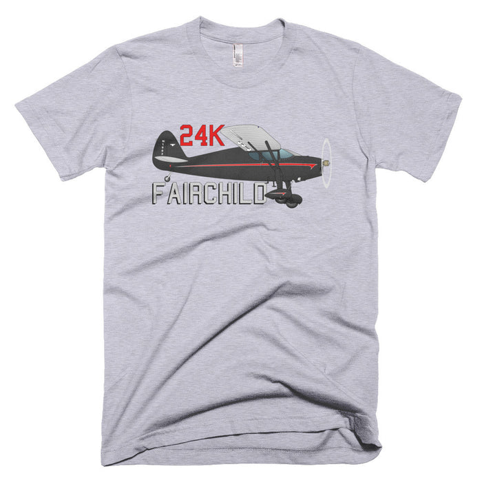 Fairchild 24K Airplane T-shirt- Personalized with N#