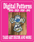 Faith Hope Love Cross yard art decor digital template