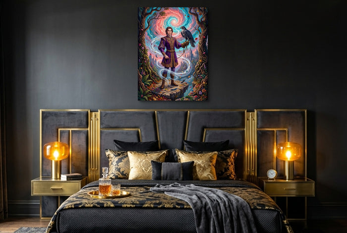 Falconer's Cloud Summit — falconer's cloud summit bedroom with window 2 1port flush print