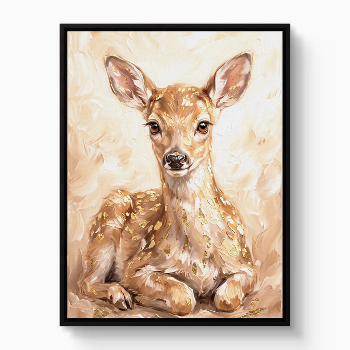 Fawn Dappled Cream — fawn dappled cream white studio framed black