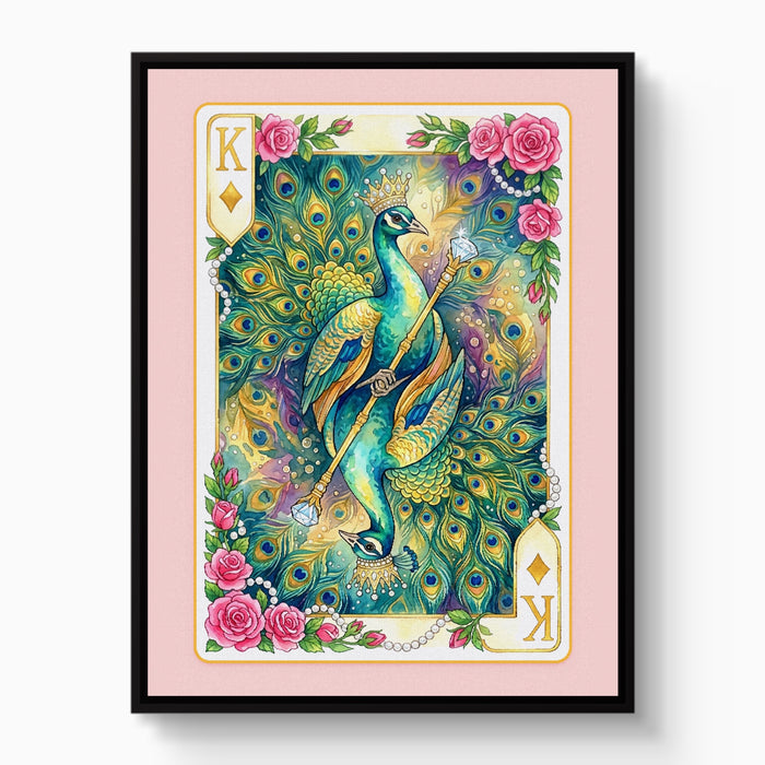 Fem Lux King of Diamonds Card — fem lux king of diamonds card white studio framed black