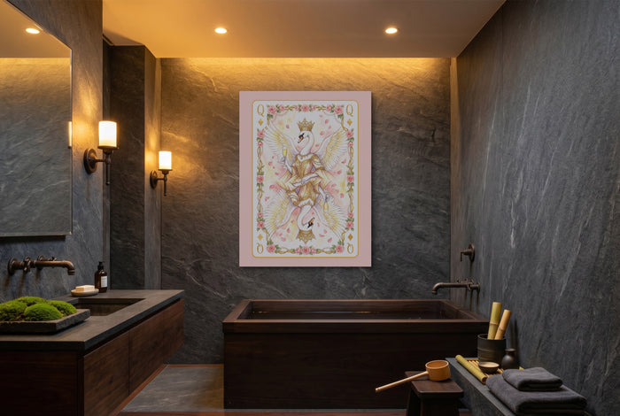 Fem Lux Queen of Diamonds Card — fem lux queen of diamonds card luxury bathroom interior 1port flush print