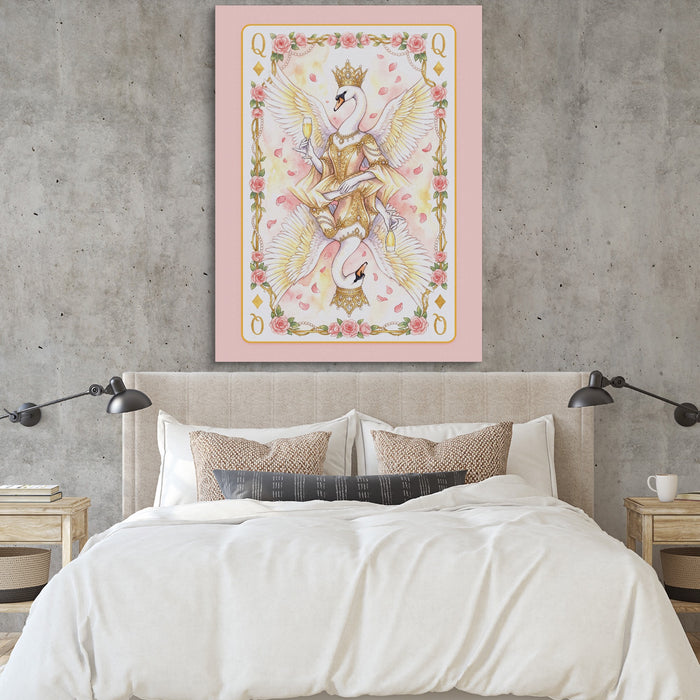 Fem Lux Queen of Diamonds Card — fem lux queen of diamonds card sq bedroom cement wall 1port flush print