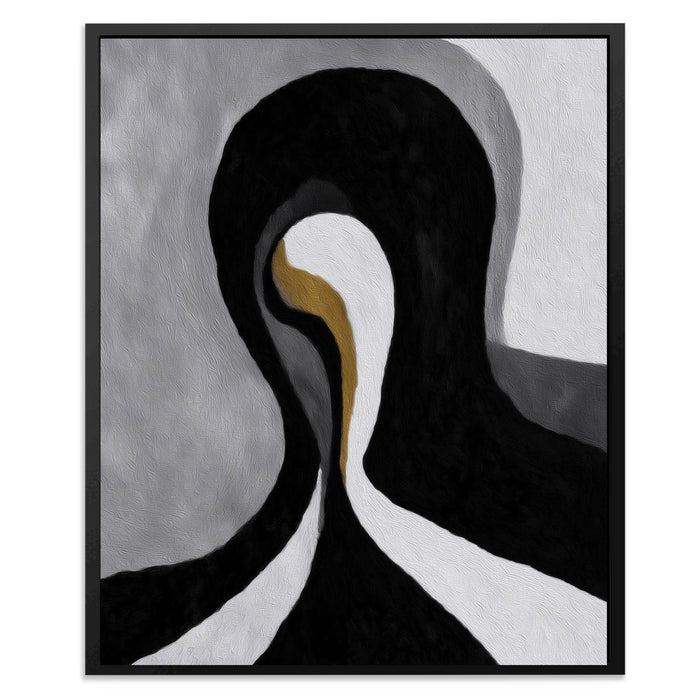Feminine Curves Abstraction canvas wall art, room view