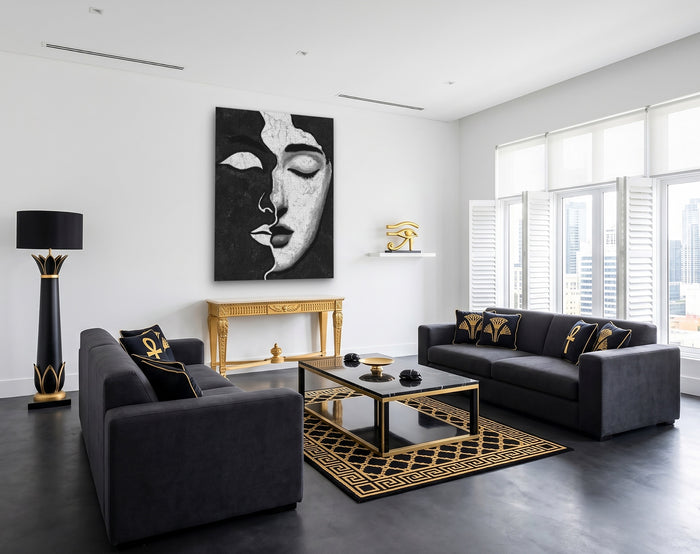 Feminine Visage Line canvas wall art, room view