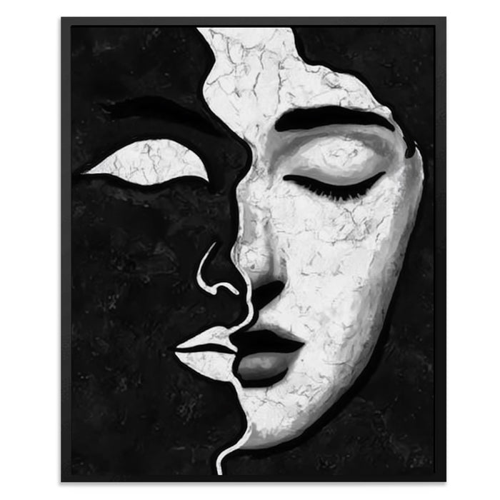 Feminine Visage Line canvas wall art, room view