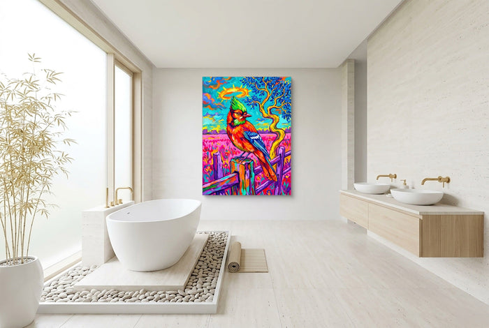 Fencepost Jay - Luxury Wall Art