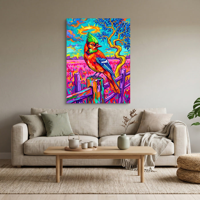 Fencepost Jay - Luxury Wall Art