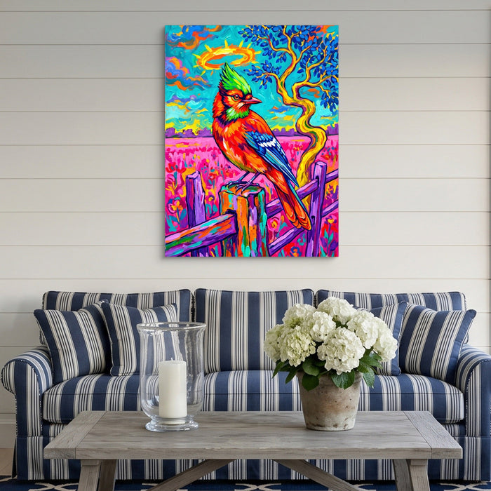 Fencepost Jay - Luxury Wall Art