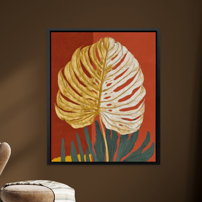 Fern Fossil Impression canvas wall art, room view