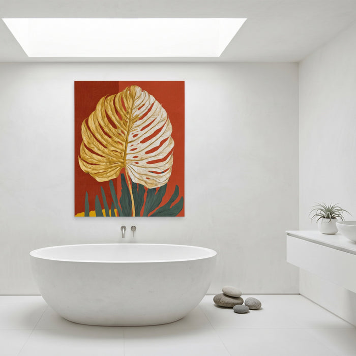 Fern Fossil Impression canvas wall art, room view