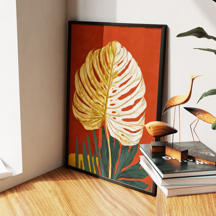 Fern Fossil Impression canvas wall art, room view