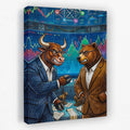 Fighting on the Stock Floor canvas wall art