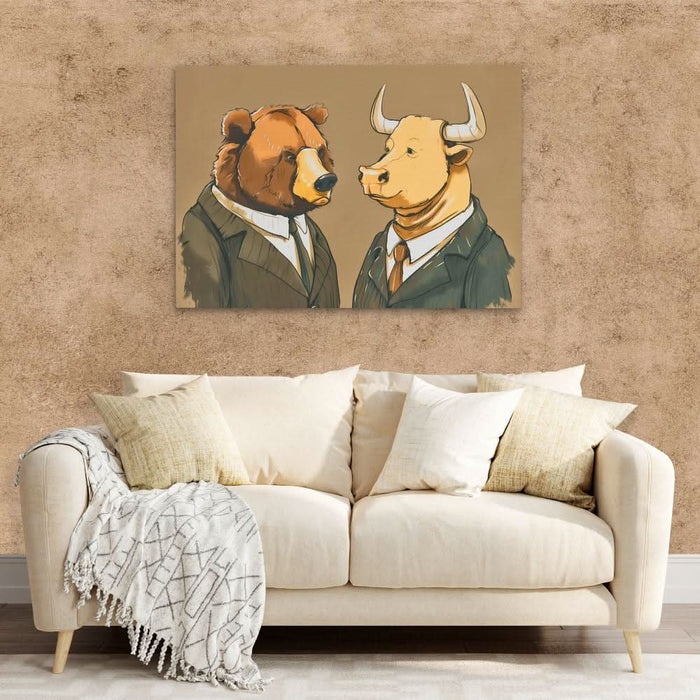 Financial Rivals - Animals Art for Living Room