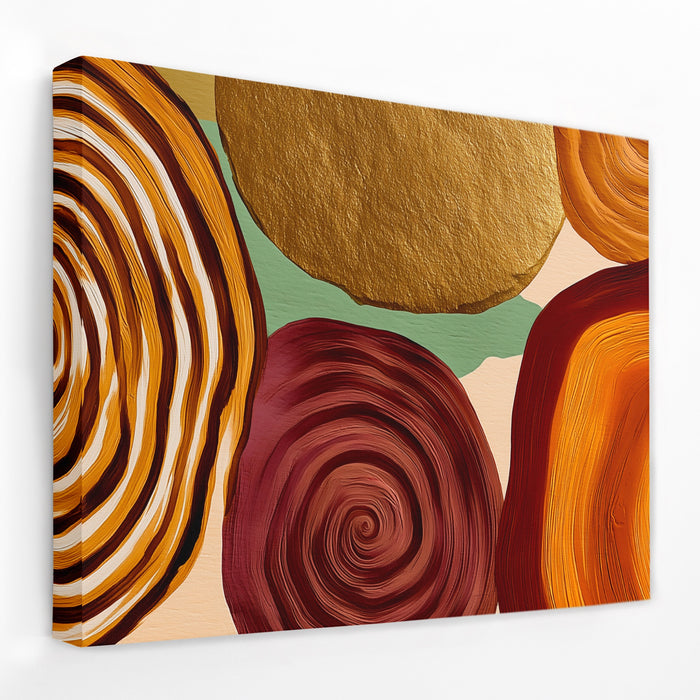 Fingerprint Organic Spirals canvas wall art
