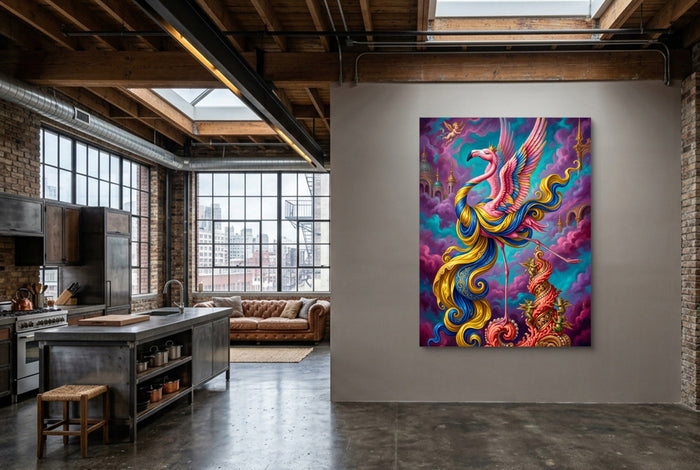 Flamingo Cloud Kingdom - Luxury Wall Art