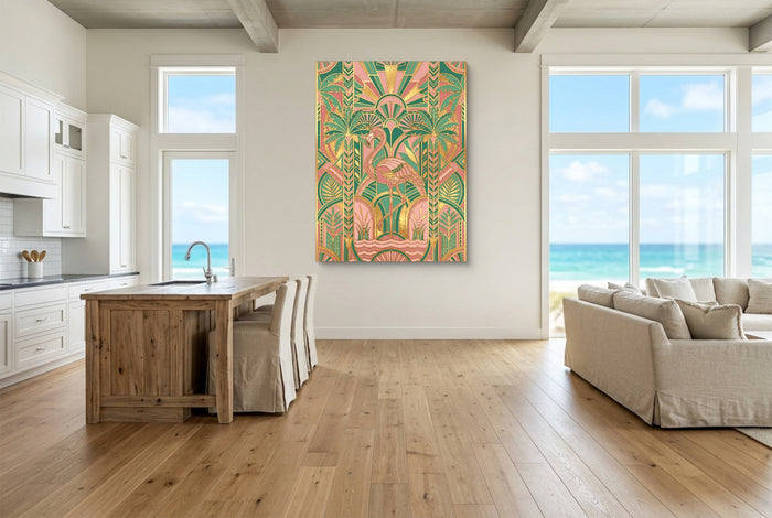 Flamingo Golden Paradise — flamingo golden paradise living room with ocean view 2 1port flush print