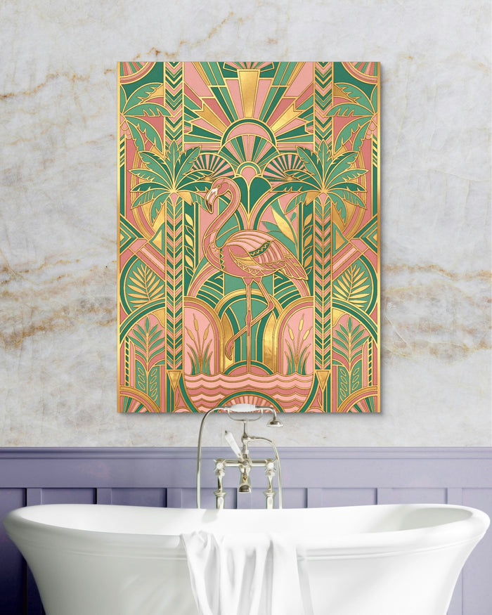 Flamingo Golden Paradise — flamingo golden paradise psd marble purple bath 1port flush print